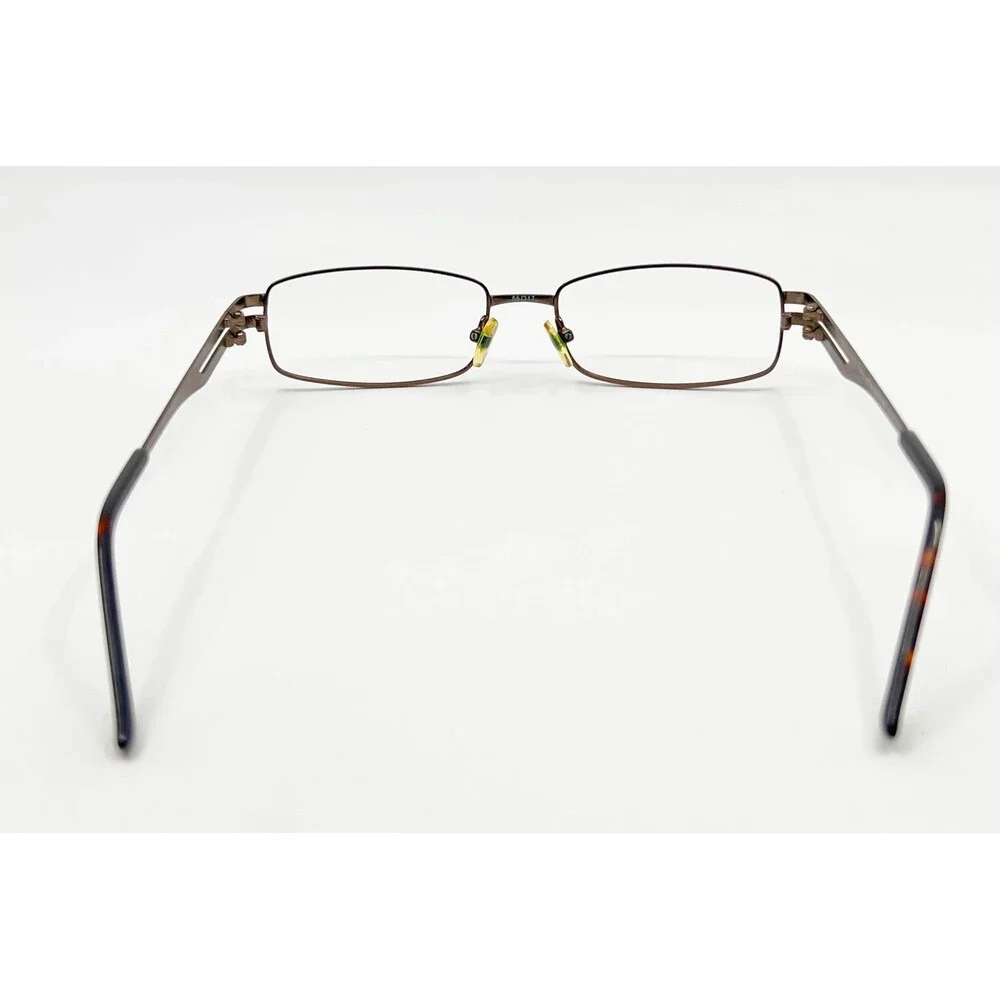 Bryce Eyeglasses Mens Brown Rectangle Metal Frames 55-17-145